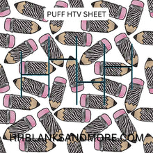 Load image into Gallery viewer, Zebra Puff Pencil Heat Transfer Vinyl Sheet