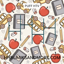 Load image into Gallery viewer, Back to School Yellow Puff Heat Transfer Vinyl Sheet