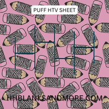 Load image into Gallery viewer, Zebra Puff Pencil Heat Transfer Vinyl Sheet