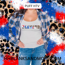 Load image into Gallery viewer, 4th of July Puff Heat Transfer Vinyl Sheet