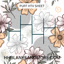 Load image into Gallery viewer, Baby Pink Floral Puff Heat Transfer Vinyl Sheet