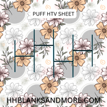Load image into Gallery viewer, Baby Pink Floral Puff Heat Transfer Vinyl Sheet