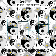 Load image into Gallery viewer, Yin/Yang Puff Heat Transfer Vinyl Sheet