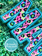 Load image into Gallery viewer, Mama/Mini Teal Animal Faux Embroidery Puff/HTV Transfer