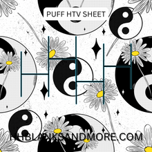 Load image into Gallery viewer, Yin/Yang Puff Heat Transfer Vinyl Sheet