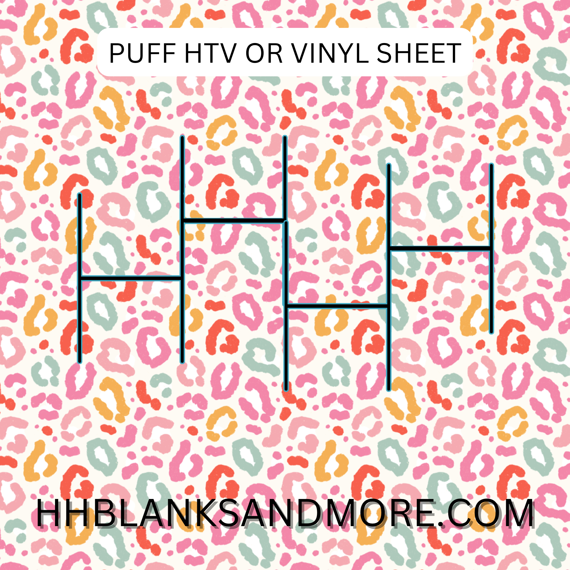 Summer Cheetah Puff Heat Transfer Vinyl Sheet – Hernandez Homemade Blanks &  More