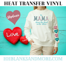 Load image into Gallery viewer, Wears her heart on her sleeve HTV Transfer