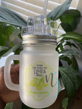 Load image into Gallery viewer, 12 oz. Sublimatable Frosted Mason Jar with Lid & Straw