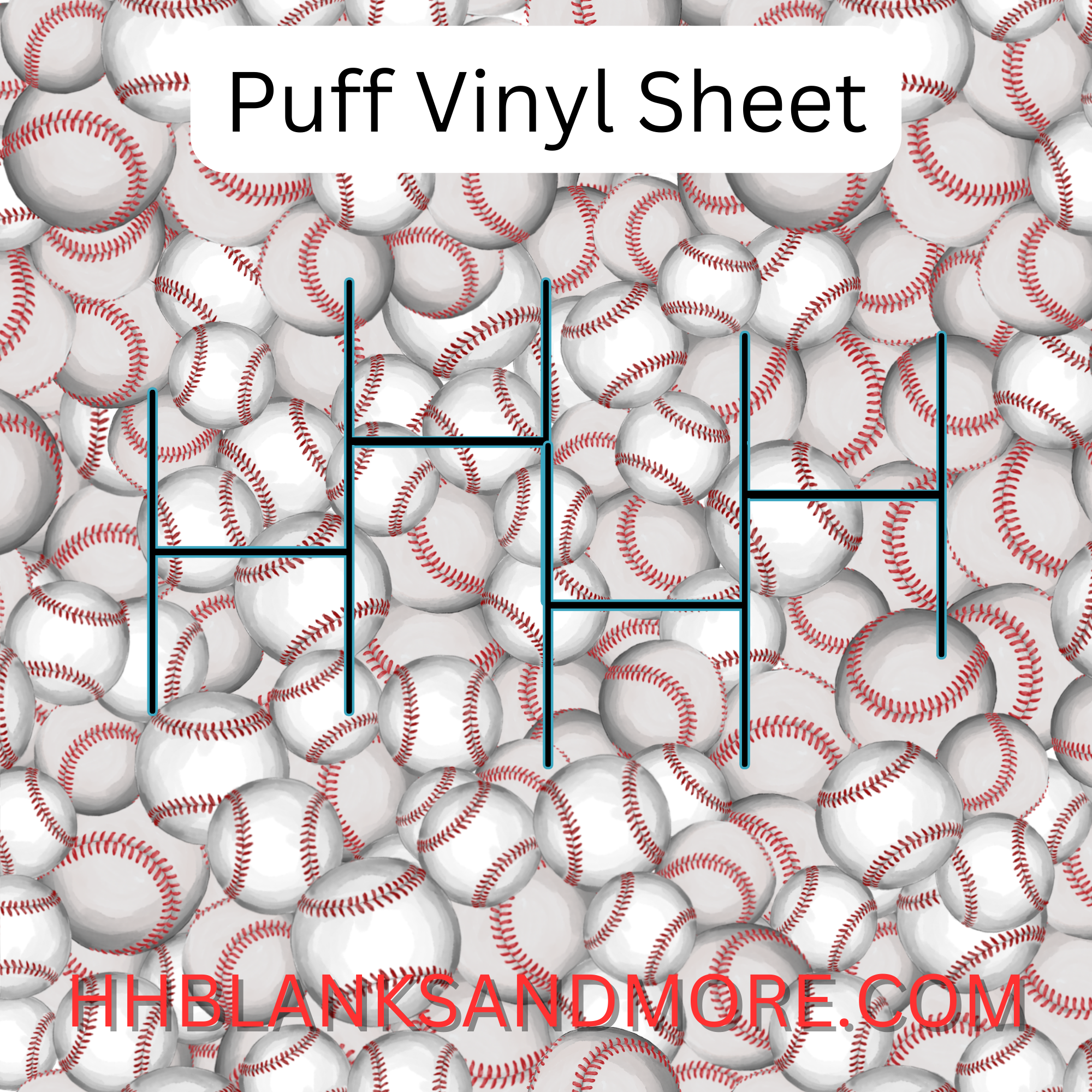 Baseball Puff Heat Transfer Vinyl Sheet