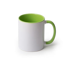 Load image into Gallery viewer, 11 oz. Sublimatable Green ceramic Mug with Handle