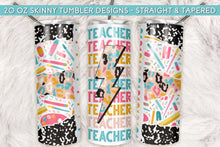 Load image into Gallery viewer, Back To School Tumbler Sublimation Transfers