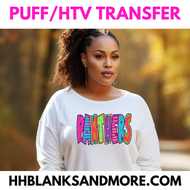 Panthers School Spirit Puff/HTV Transfer