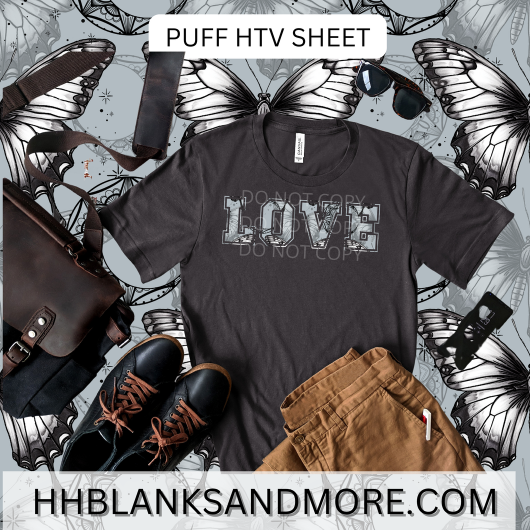 Butterfly Moon Puff Heat Transfer Vinyl Sheet