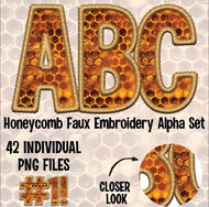Honeycomb Faux Embroidery Alpha Matte Transfer