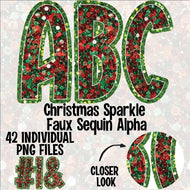 Christmas Sparkle Faux Sequin Alpha Matte Transfer