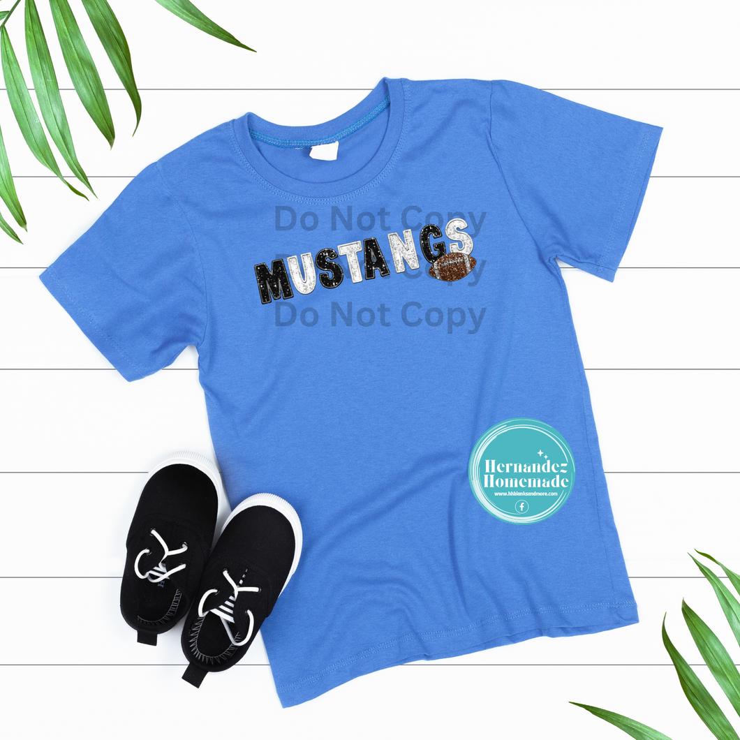 Mustangs Sequin Matte Transfer