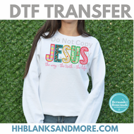 Jesus, The way, The Truth, The Light Faux Embroidery  DTF