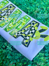 Load image into Gallery viewer, Green Floral/Green Bolt Alpha DTF
