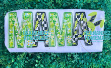 Load image into Gallery viewer, Green Floral/Green Bolt Alpha DTF

