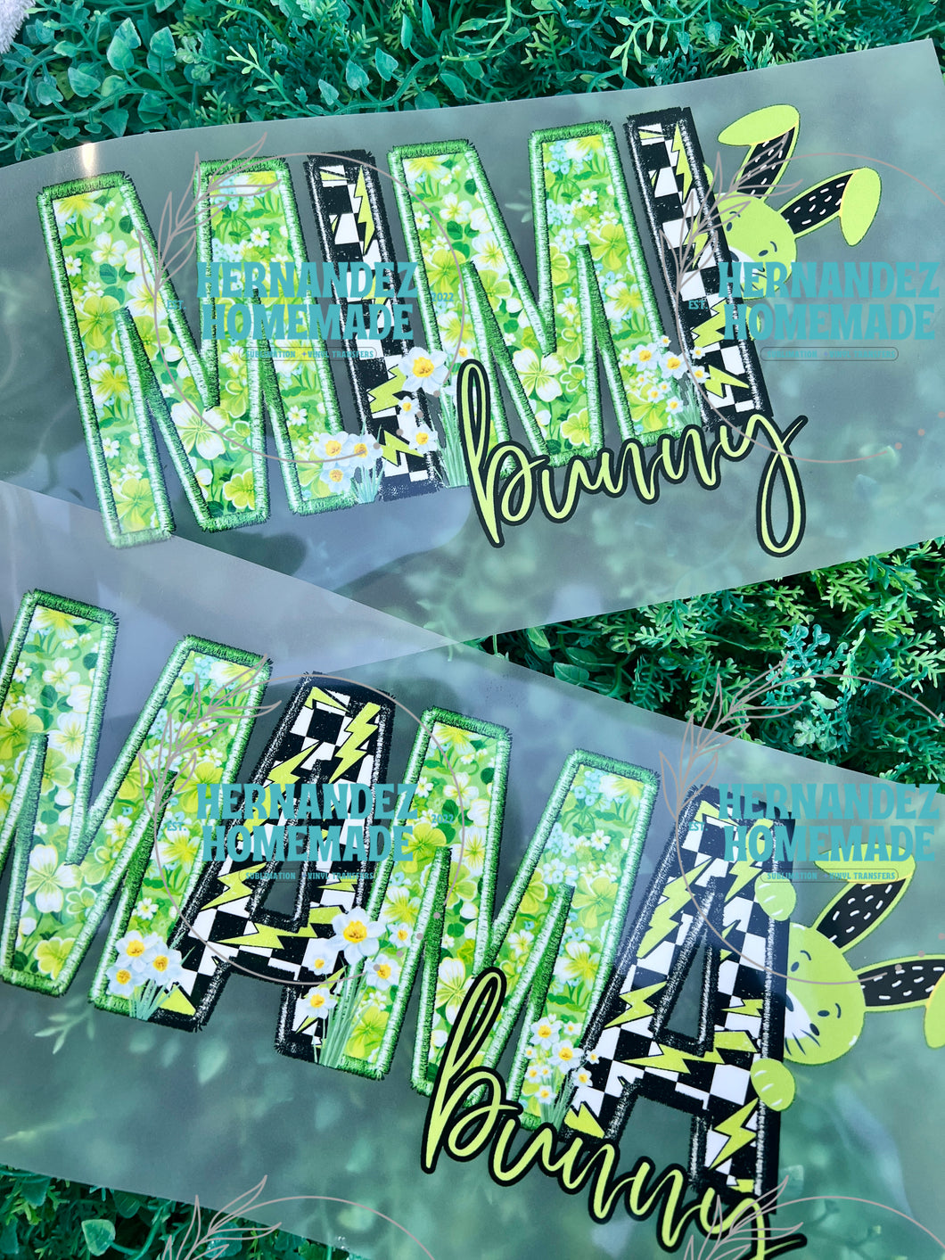 Green Floral/Green Bolt Alpha DTF