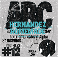 Black Faux Sequin Matte Transfer