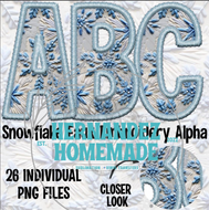 Snowflake Faux embroidery Alpha Matte Transfer