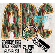 Sparkly Tree Faux Sequin Alpha Matte Transfer