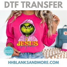 Load image into Gallery viewer, Jesus is my Homie Green Man DTF
