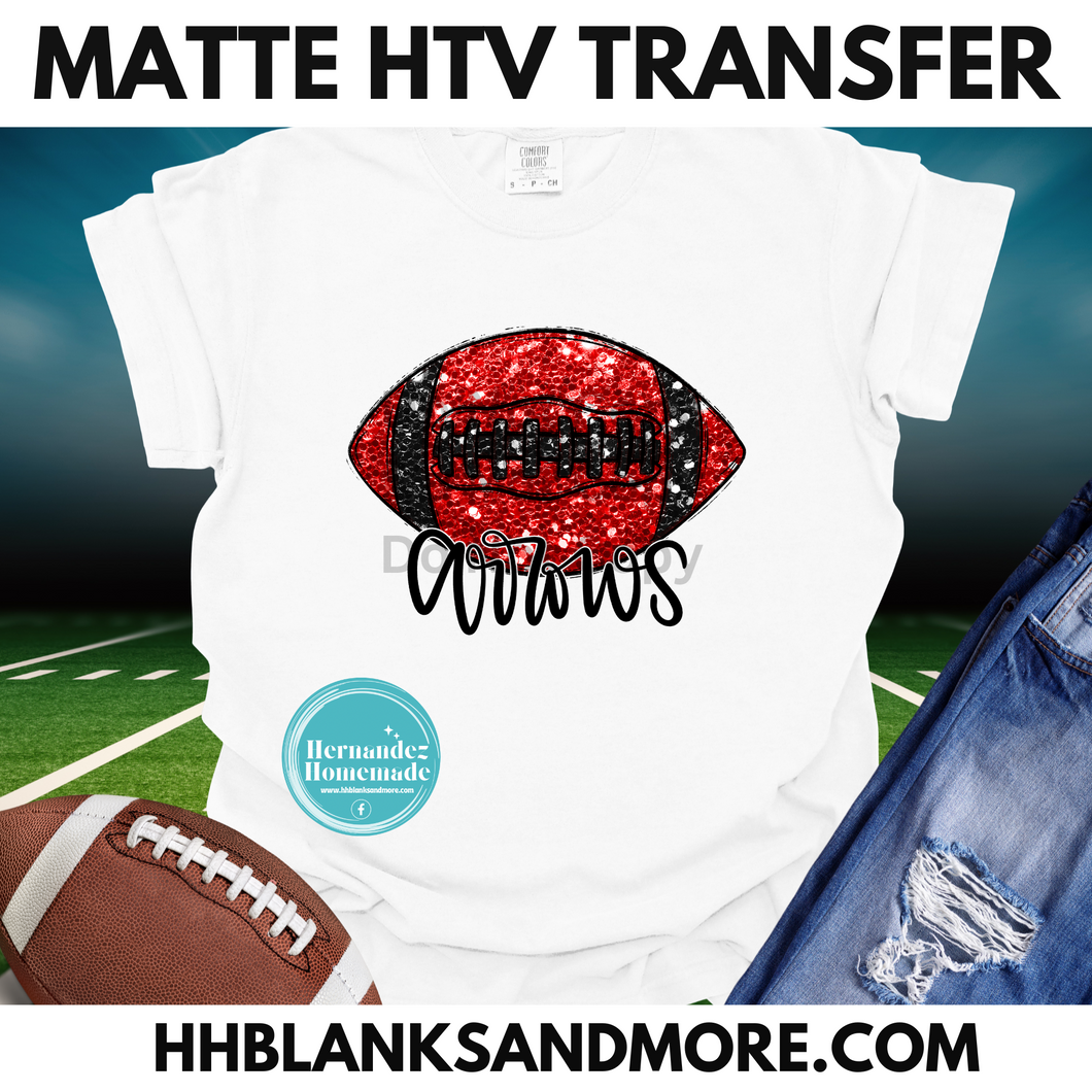 Arrows Football Sequin Matte Transfer