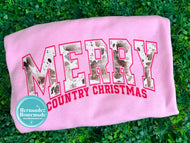 Merry Country Christmas Matte HTV Transfer