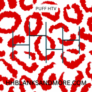 Red Leopard Puff Heat Transfer Vinyl Sheet