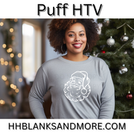 Santa Single Color Puff HTV Transfer