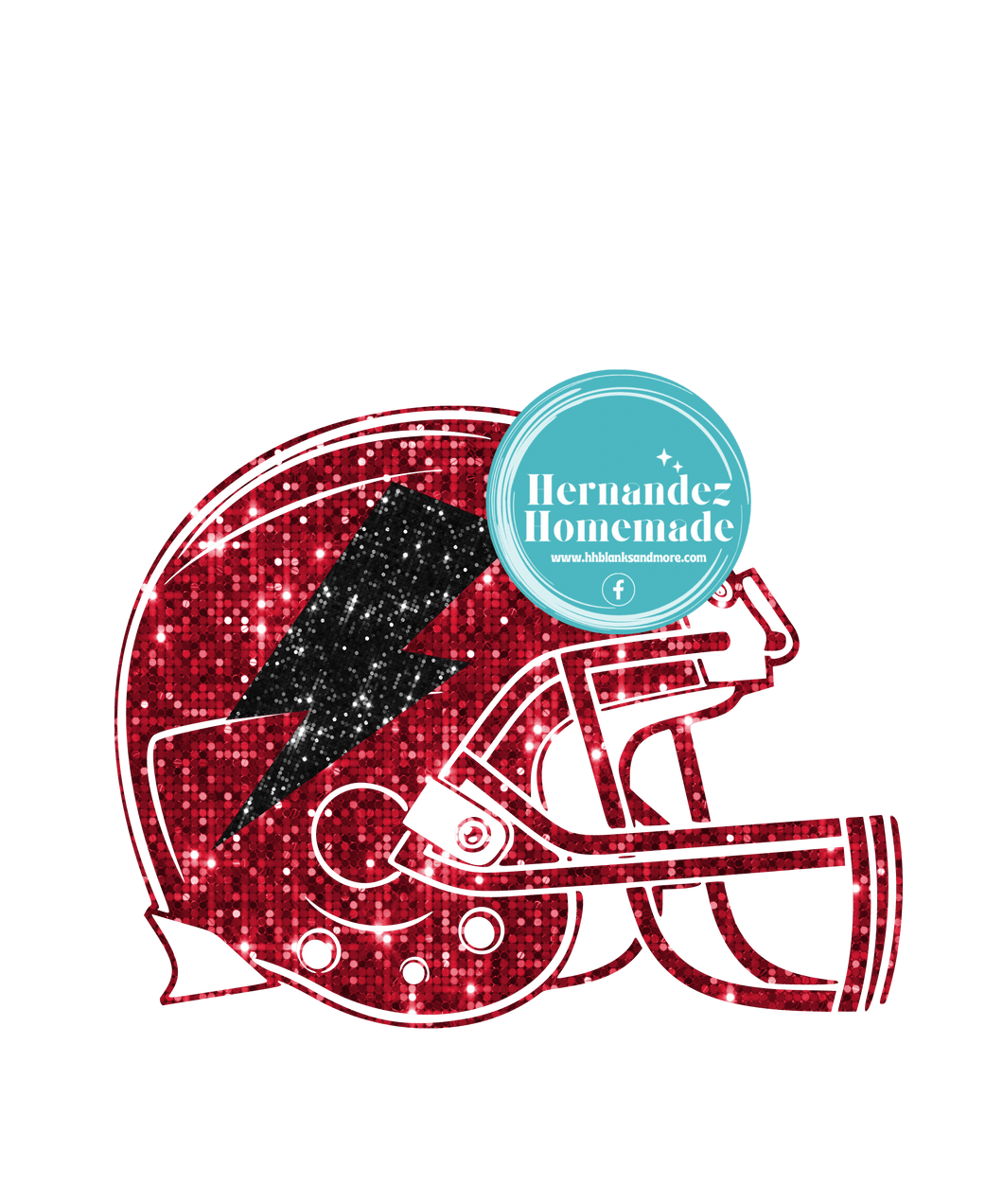 Sequin Helmet and Lightning Bolt Digital