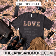 Peach Floral Puff Heat Transfer Vinyl Sheet
