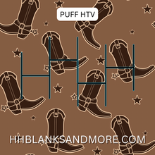 Load image into Gallery viewer, Cowboy Boots Puff Heat Transfer Vinyl Sheet
