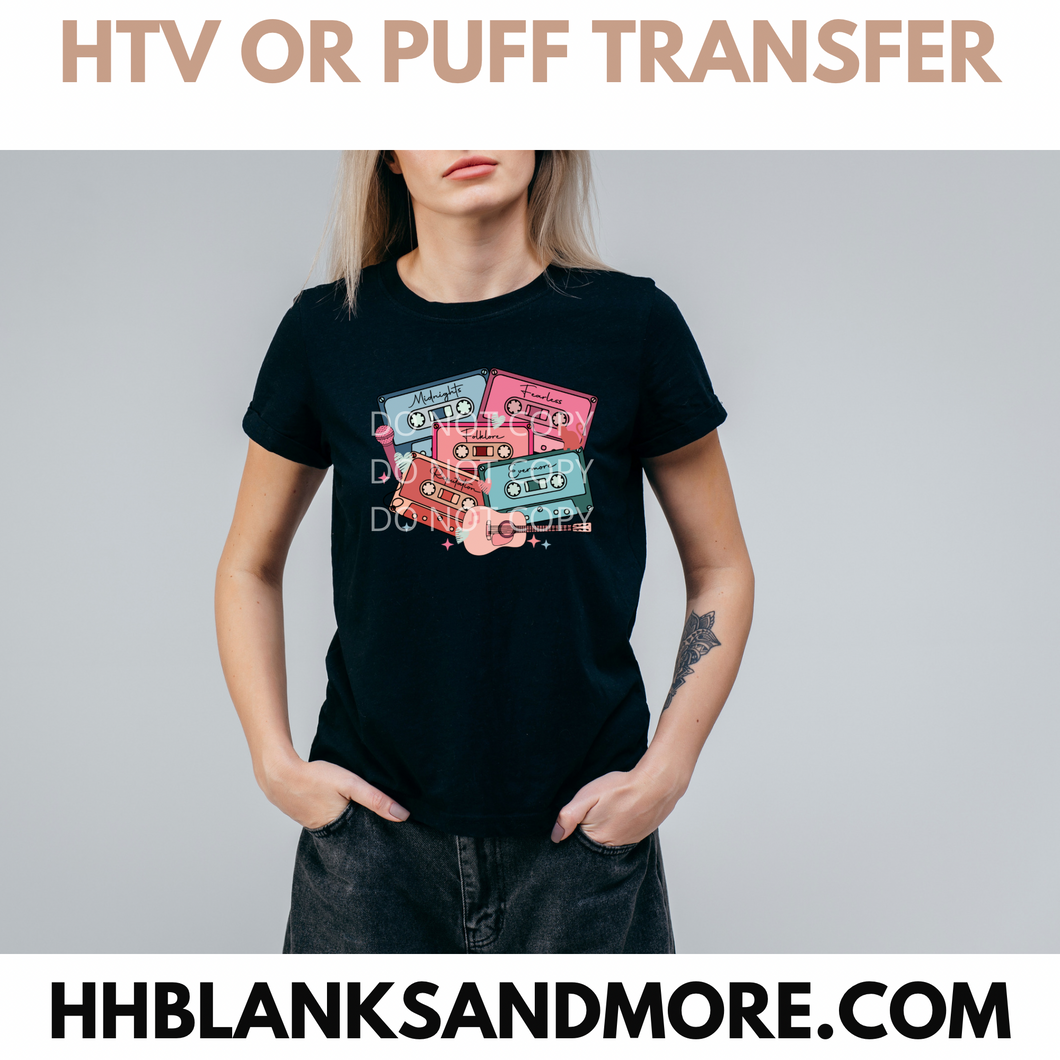 Raised On Taylor  Puff/ HTV Transfer
