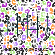 Halloween Leopard Puff Heat Transfer Vinyl Sheet