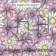 Purple Floral Heat Transfer Vinyl Sheet
