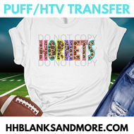 Hornets Leopard CRC School Spirit Puff/HTV Transfer