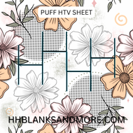 Baby Pink Floral Puff Heat Transfer Vinyl Sheet