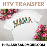 Floral Mama Puff/ HTV Transfer