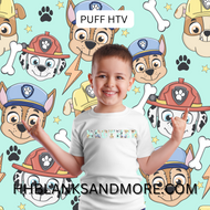 Boy Paw Patrol Puff Heat Transfer Vinyl Sheet