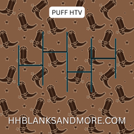 Cowboy Boots Puff Heat Transfer Vinyl Sheet
