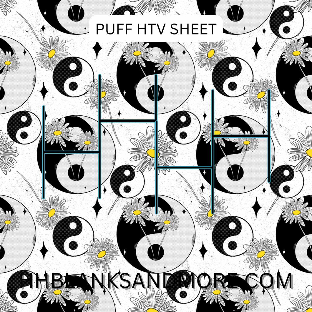 Yin/Yang Puff Heat Transfer Vinyl Sheet