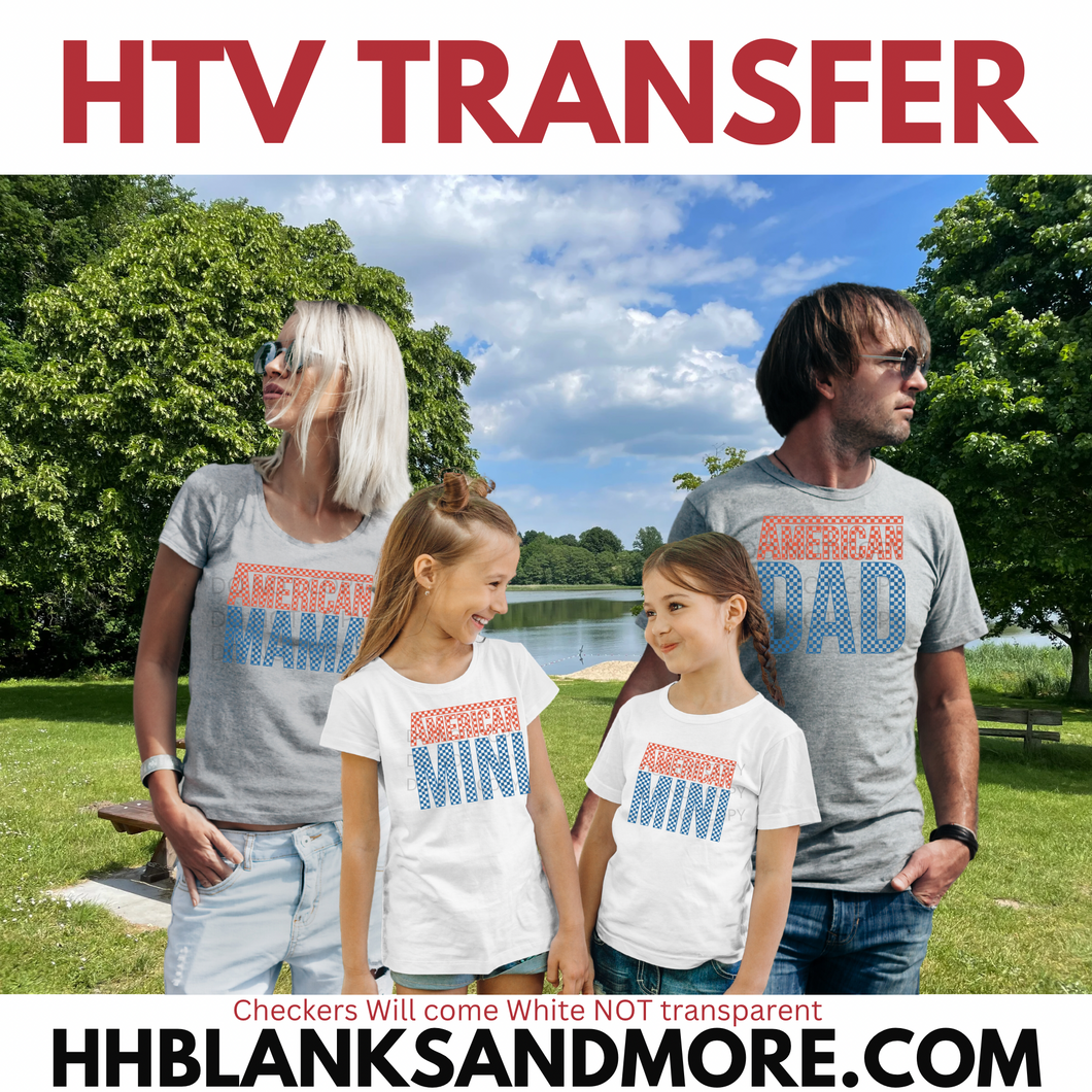 American Dad Checkered HTV Transfer