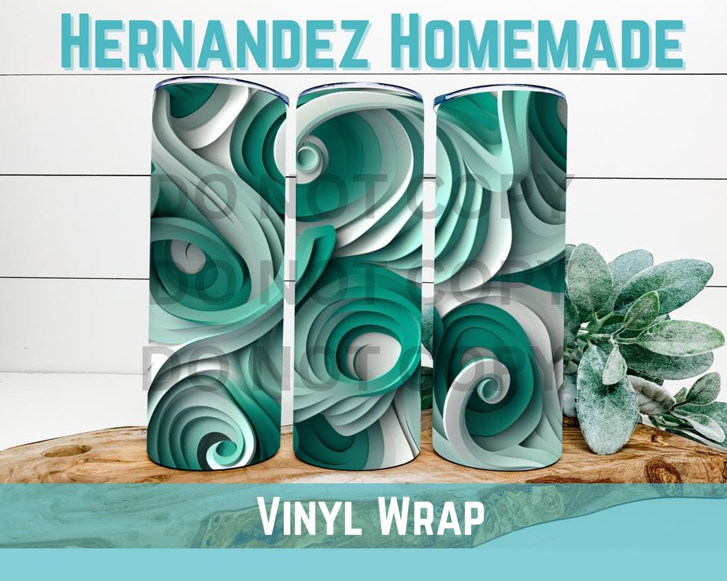 Green Swirls Vinyl pattern