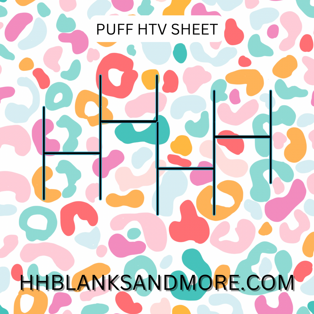 MultiColor Puff Heat Transfer Vinyl Sheet – Hernandez Homemade Blanks & More