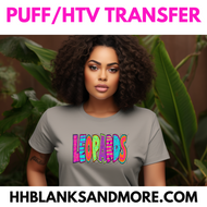Leopard School Spirit Puff/HTV Transfer