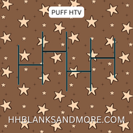 Brown and Tan Stars Puff Heat Transfer Vinyl Sheet