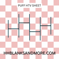 Light Pink Checkered Puff Heat Transfer Vinyl Sheet